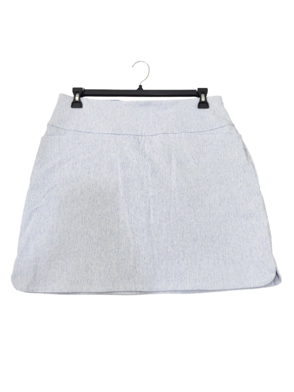 S.C. & Co. Womens Heathered Blue Pull-On Active Skort With Built-In Shorts Large